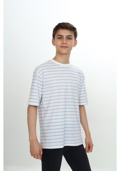 Unisex Çocuk Çizgili Tişört