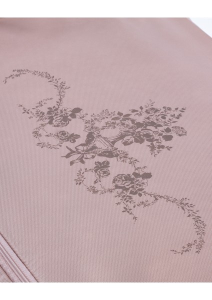 Çiçek Desen Baskılı Hurç - Pudra - 64x41x35 cm modelleri