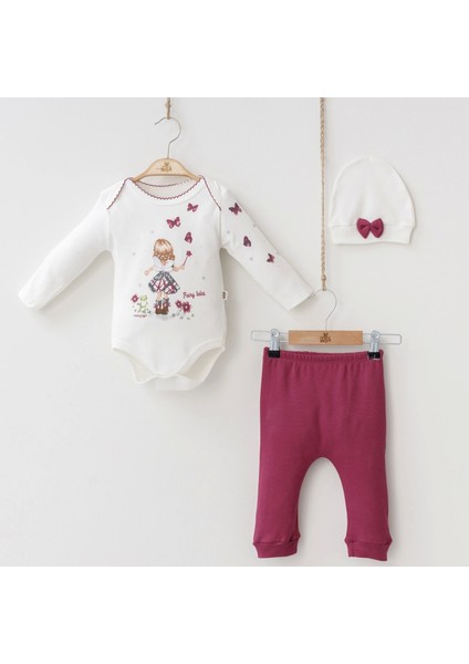 5567 Mnz Marka Fairy Hastane Çıkışı 3-9 Ay Kız 3'lü Set