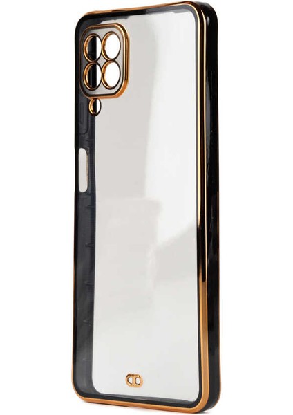 Galaxy A22 4g Kılıf Klcr Voit Clear Kapak-Siyah