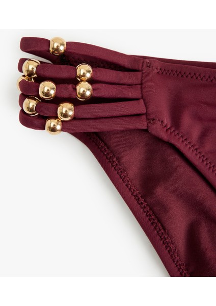 Astarlı Yanları Ipli Boncuklu Bikini Altı