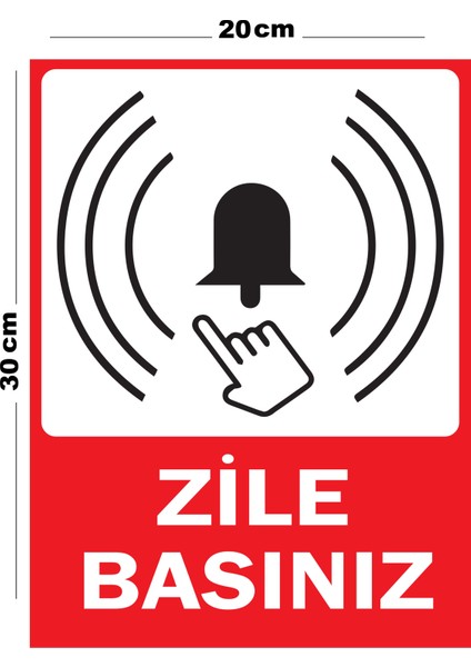 Metal Zile Basınız 20CM x 30CM A4 Büyüklüğünde Uyarı Levhası Yönlendirme Tabelası