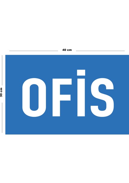 Metal Ofis 30 cm x 40 cm A3 Büyüklüğünde Uyarı Levhası Yönlendirme Tabelası