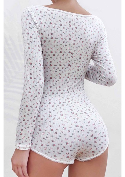 Çiçek Desenli Tasarım Tulum Gecelik Body fiyatları