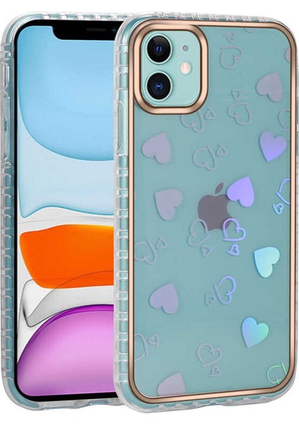 iPhone 11 Uyumlu Desenli Parlayan Transparan Klcr Avva KAPAK-NO12