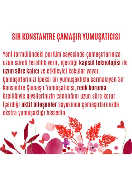 Konsantre Çamaşır Yumuşatıcısı Vanilya & Misk 1440 ml 60 Yıkama 4 Adet