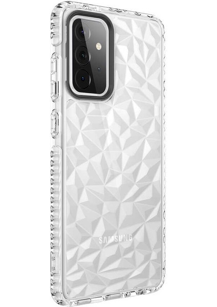 Galaxy A72 Kılıf Klcr Buzz Kapak-Beyaz