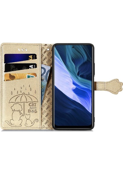 Infinix Not 10 Karikatür Hayvanlar Için Kılıf Kısa Kayış Darbeye Flip Case (Yurt Dışından)