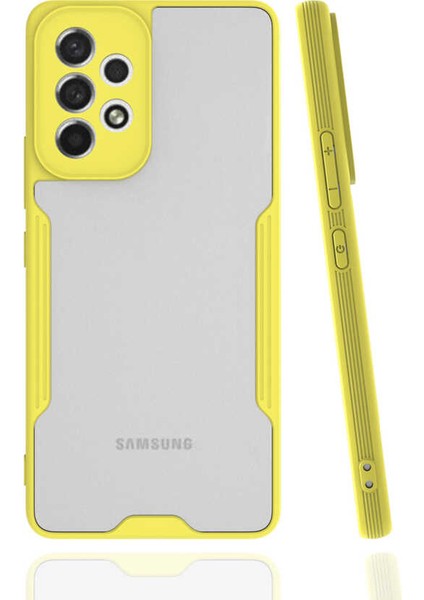 Galaxy A53 5g Kılıf Klcr Parfe Kapak-Sarı