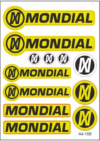 A4 Sticker 108 Tek Paket Çoklu Sticker
