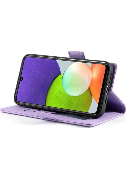 Samsung Galaxy A22 4g Kart Yuvaları Için Flip Case Cüzdan Günlük Kullanım Flip (Yurt Dışından)
