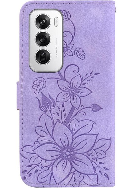 Oppo Oppo 12 5g Kabartmalı Zambak Manyetik Kart Tutucu Kickstand Için Flip Case (Yurt Dışından) indirimleri