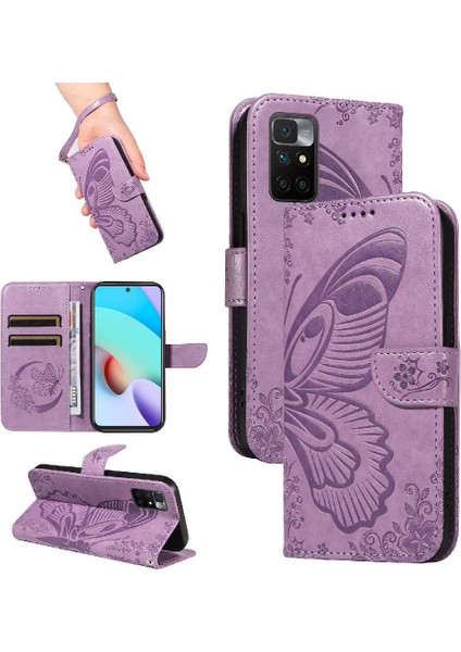 Xiaomi Redmi Için Flip Case 10 Başbakan Ayrılabilir El Kayışı Kabartmalı Yüksek (Yurt Dışından)