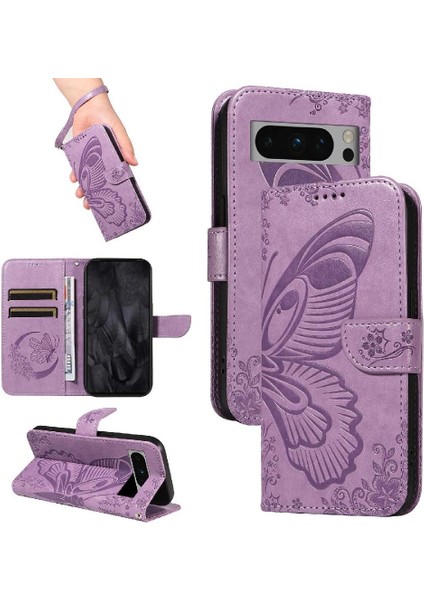 Kredi Kartı Yuvası Ayrılabilir El ile Pixel 8 Pro Için Flip Case (Yurt Dışından)