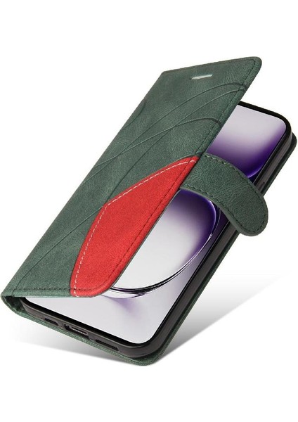 Kart Yuvası Standı Rengi ile Oppo Oppo 12 5g Deri Cüzdan Için Flip Case (Yurt Dışından) modelleri