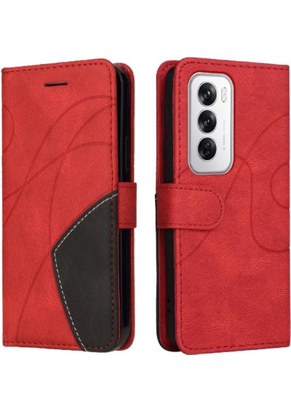 Kart Yuvası Standı Rengi ile Oppo Oppo 12 5g Deri Cüzdan Için Flip Case (Yurt Dışından) fırsatları