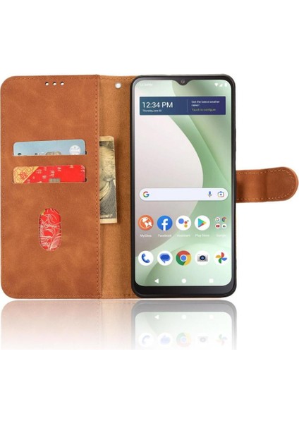 Blu View5 Için Flip Case Yan Toka Pu Deri Kart Yuvaları Tutucu Cüzdan (Yurt Dışından)