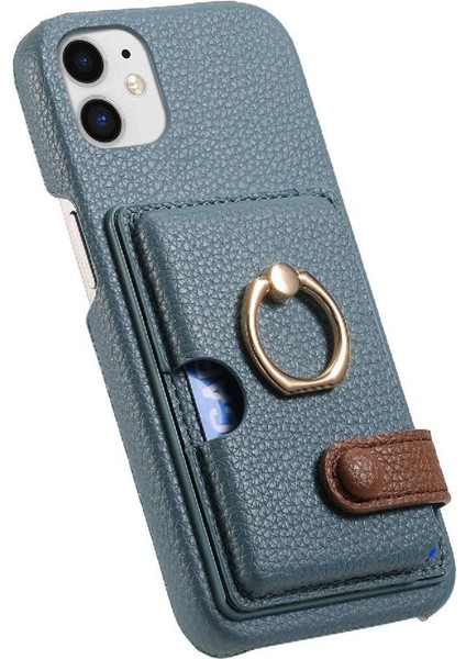 IPhone 12 Mini Kart Yuvaları Premium Dokulu Deri Halka Standı (Yurt Dışından) fırsatları