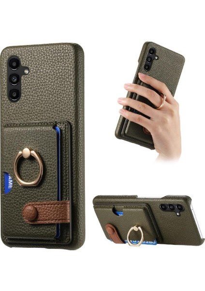 Samsung Galaxy A13 5g Halka Standı Kart Yuvaları Premium Dokulu (Yurt Dışından)