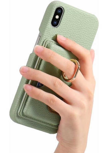 IPhone X/xs Kart Yuvaları Halka Standı Premium Dokulu Deri (Yurt Dışından) fiyatları