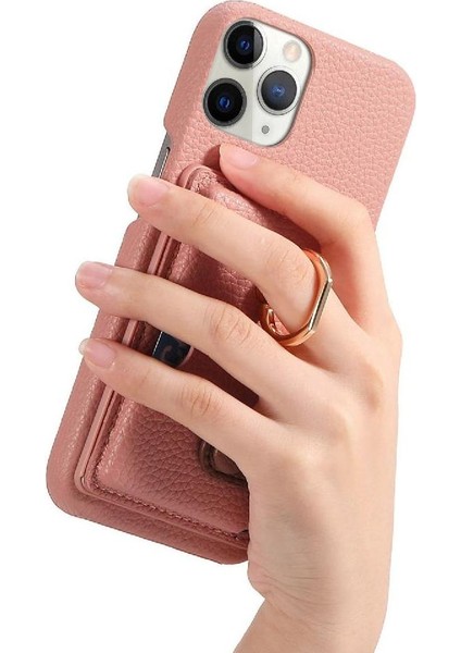 IPhone 11 Için Kılıf Pro Max Kart Yuvaları Premium Dokulu Deri Halka Standı (Yurt Dışından) fiyatları