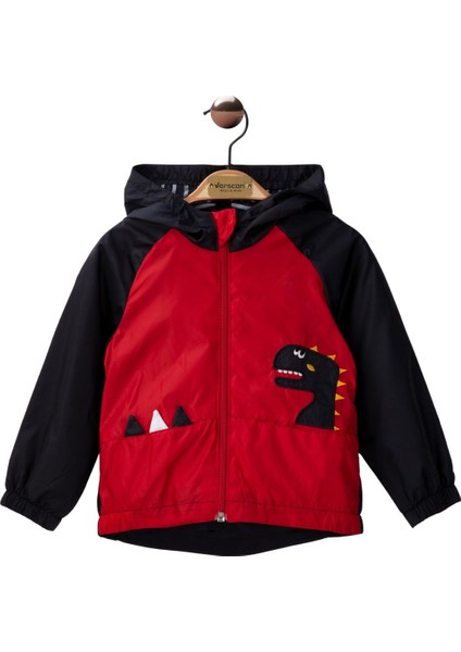 Versconçocuk Kapüşonlu Fermuar Kapama Su Geçirmez Yağmurluk