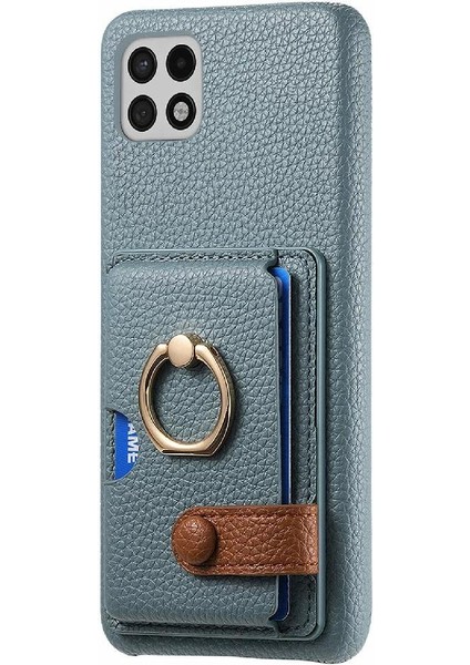 Samsung Galaxy A22 5g Kart Yuvaları Premium Dokulu Deri Yüzük (Yurt Dışından) fiyatları