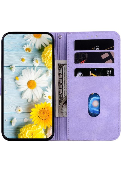 Realme Gt Neo6 Se Cüzdan Manyetik Kickstand Kabartmalı Zambak Için Flip Case (Yurt Dışından)