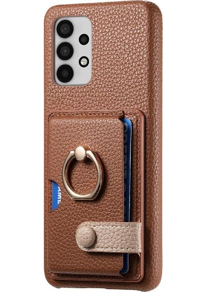 Samsung Galaxy A32 5g Premium Dokulu Deri Kart Yuvaları Halka (Yurt Dışından) fiyatları