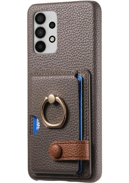 Samsung Galaxy A32 5g Premium Dokulu Deri Kart Yuvaları Halka (Yurt Dışından) fiyatları