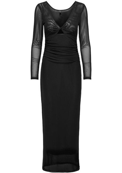 Kadın Siyah Uzun Elbise 15331585 indirimleri