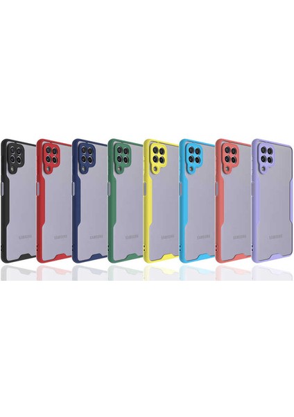 Galaxy M22 Kılıf Klcr Parfe Kapak-Koyu Yeşil
