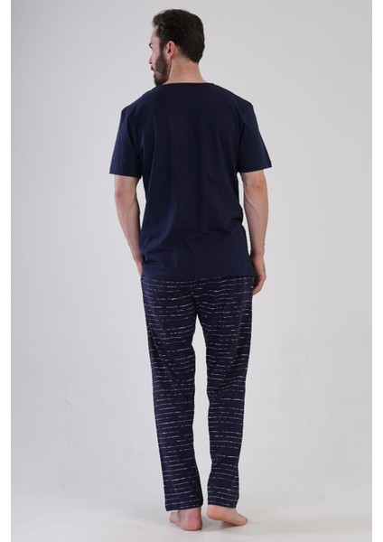 Erkek Kısa Kol Lacivert Pijama Takım C0T3N1O804