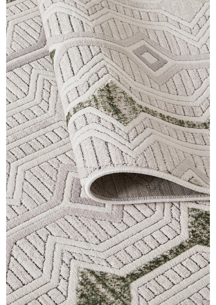 Nova Krem Yeşil Yumuşak Doku Salon Oturma Odası Mutfak Çocuk Odası Halısı modelleri