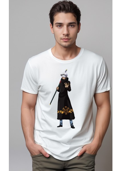 One Piece Trafalgar Law Baskılı Unisex Tshirt