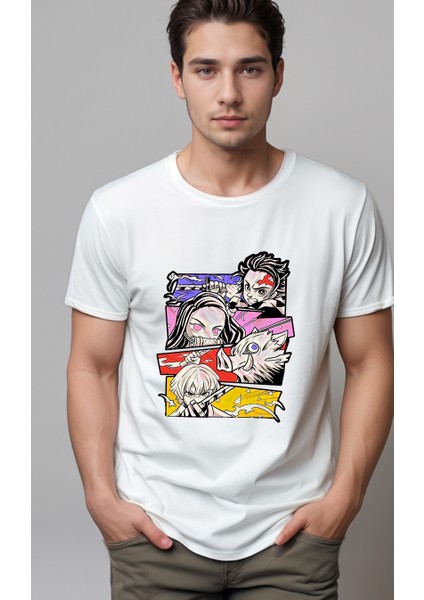 Demon Slayer Baskılı Unisex Tshirt