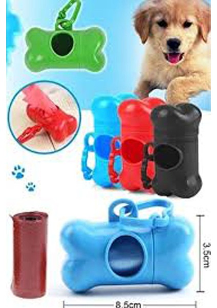 Luxury Plastik Kedi Köpek Dışkı Poşeti ve Boyunluk Kabı 1 Adet