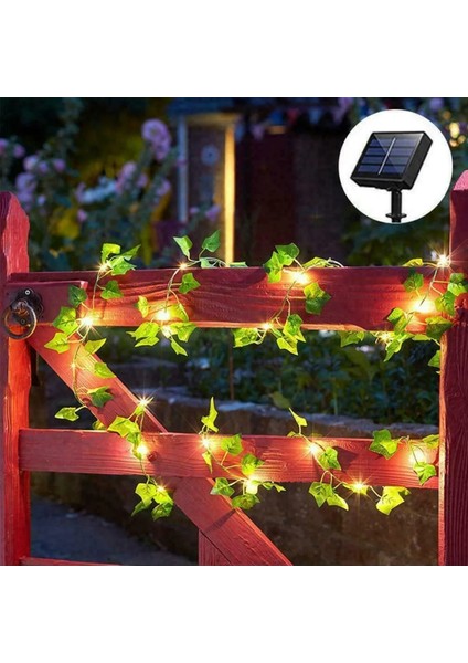 Güneş Enerjili Solar Bahçe Aydınlatmas 20M 200 Ledperi Led+20 mt Sarmaşık Yapraklı Bahçe Süsü fiyatları