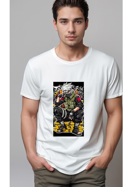 Naruto Kakashi Baskılı Unisex Tshirt