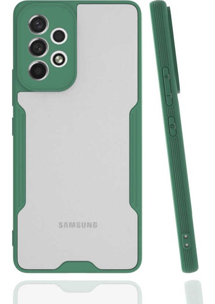 Galaxy A53 5g Kılıf Klcr Parfe Kapak-Koyu Yeşil
