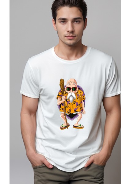 Dragon Ball Master Roshi Baskılı Unisex Tshirt