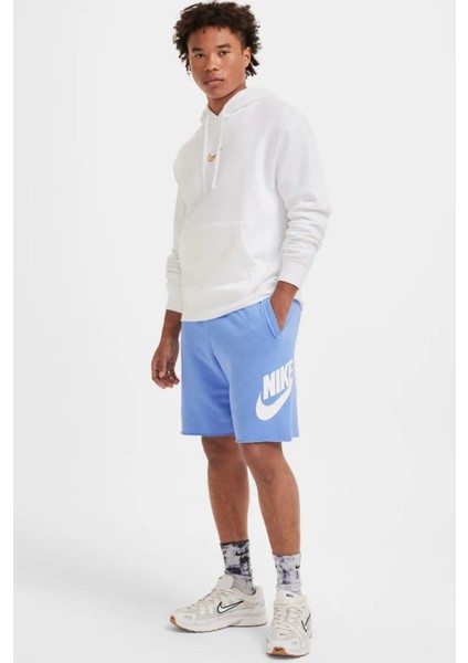 Sportswear Sport Essentials French Terry Alumni Bol Kesim Mavi Erkek Spor Şort modelleri