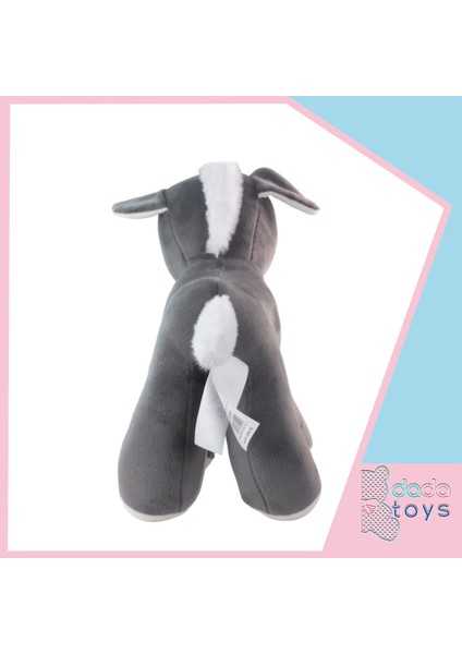 Unicorn Boynuzlu Ponny At Peluş Uyku Arkadaşi 34 cm Antrasit Yktsn