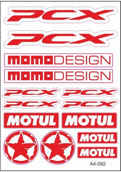 A4 Sticker 092 Tek Paket Çoklu Sticker