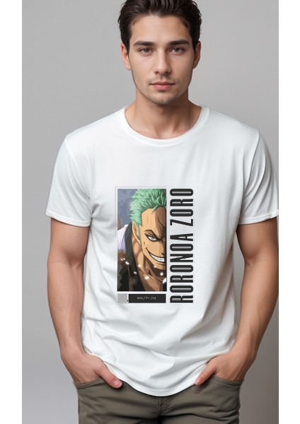 One Piece Zoro Baskılı Unisex Tshirt