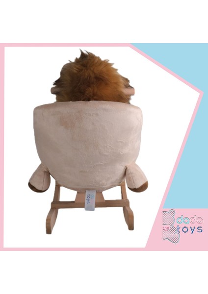 Sallanan Doldurulmuş Aslan Peluş Rocker 60 cm Kahverengi-Krem Yktsn