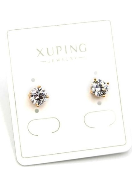 Büyük Boy Tek Taş Küpe - Altın fiyatları