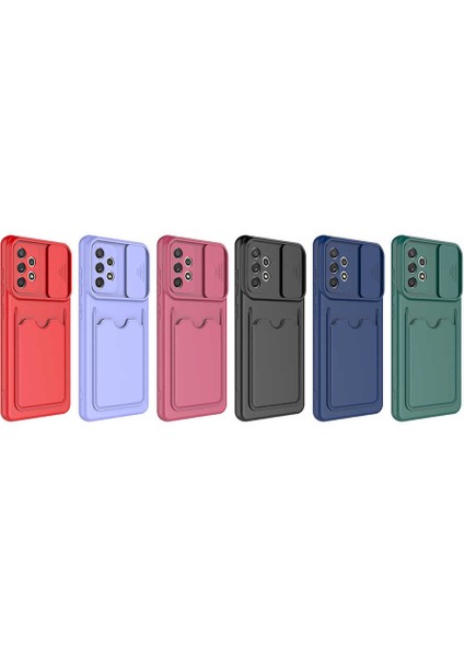 Galaxy A52 Kılıf ​klcr Kartix Kapak-Koyu Mor