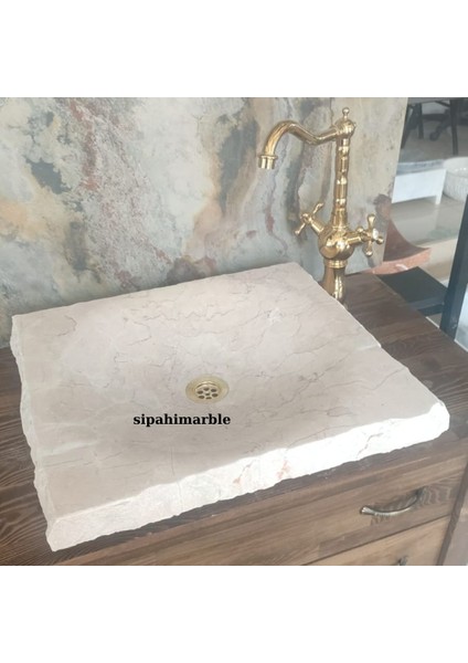 Bej Mermer Kare Tasarım Lavabo fiyatları