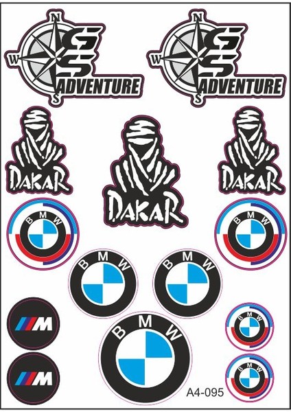 A4 Sticker 095 Tek Paket Çoklu Sticker